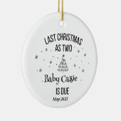 Gepersonaliseerde Ultrasound 1st Christmas Keramisch Ornament (Rechts)