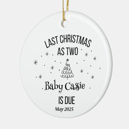 Gepersonaliseerde Ultrasound 1st Christmas Keramisch Ornament (Links)