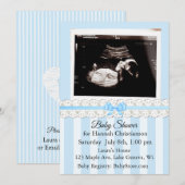 Gepersonaliseerde Ultrasound Baby Shower Uitnodigi Kaart (Voorkant / Achterkant)