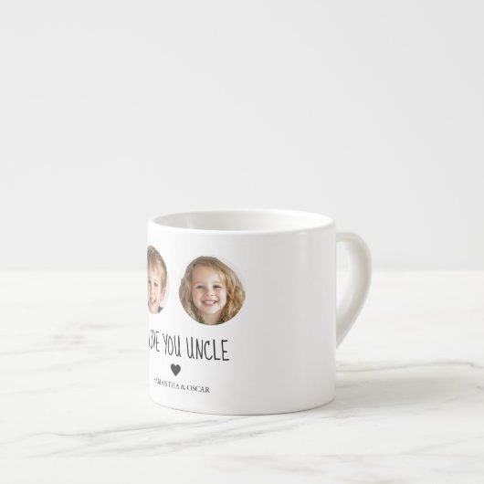 Gepersonaliseerde Uncle Gift | Aangepaste gezichts Espresso Kop (Voorkant rechts)