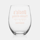 Gepersonaliseerde Uncle's Thanksgiving Sippy Cup Wijnglas Zonder Voet (Achterkant)
