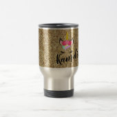 Gepersonaliseerde Unicorn Gold 15 ounce koffie mok (Center)