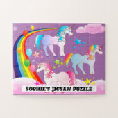 Gepersonaliseerde Unicorn Jigzaag Puzzle 100 stuks Legpuzzel (Horizontaal)