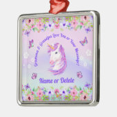 Gepersonaliseerde, Unicorn kerstboomversieringen Metalen Ornament (Links)