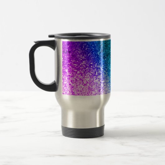 Gepersonaliseerde Unicorn Ombre 15 ounce koffie mo Reisbeker (Links)