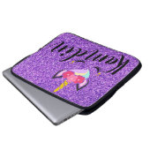 Gepersonaliseerde Unicorn Paarse Glitter Laptop Ho Laptop Sleeve (Voorkant onderkant)