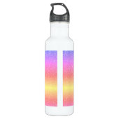 Gepersonaliseerde Unicorn Rainbow Glitter Kinderen Waterfles (Achterkant)