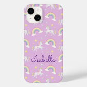 Gepersonaliseerde Unicorn Rainbow Sparkle iPhone C Case-Mate iPhone Case (Achterkant)