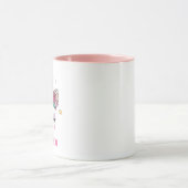 Gepersonaliseerde Unicorn roze Mok met twee toonaa (Midden)
