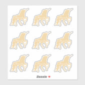 Gepersonaliseerde Unicorn set van 9 Die Cut Sticke Sticker (Vel)