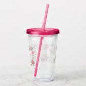 Gepersonaliseerde Unicorn-velden Acryl Drinkbeker (Achterkant)