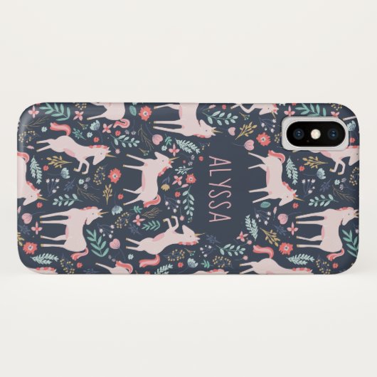 Gepersonaliseerde Unicorn-velden Case-Mate iPhone Case (Achterkant (horizontaal))