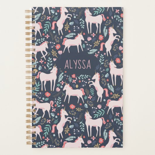 Gepersonaliseerde Unicorn-velden Planner (Voorkant)