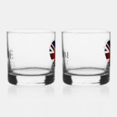 Gepersonaliseerde unie jack bruiloft bril whisky glas (Rechts)