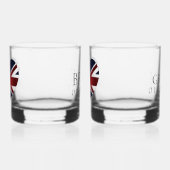Gepersonaliseerde unie jack bruiloft bril whisky glas (Links)