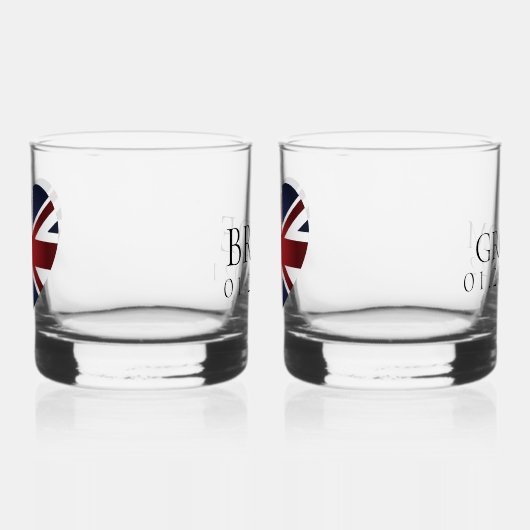 Gepersonaliseerde unie jack bruiloft bril whisky glas (Links)