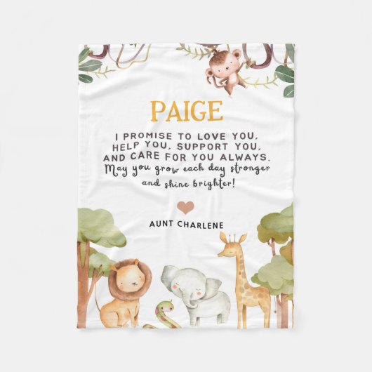 Gepersonaliseerde unieke 1 jaar oude jongen of mei fleece deken (Voorkant)