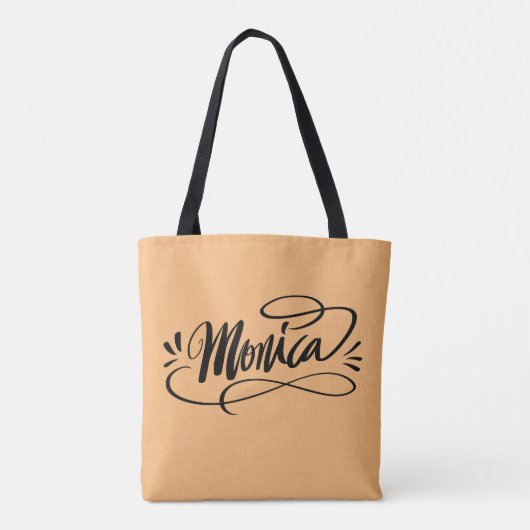 Gepersonaliseerde unieke canvas tas cadeau met naa (Achterkant)