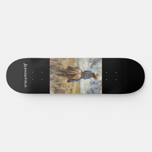 Gepersonaliseerde unieke Paardenliefhebber Design  Persoonlijk Skateboard (Horizontaal)