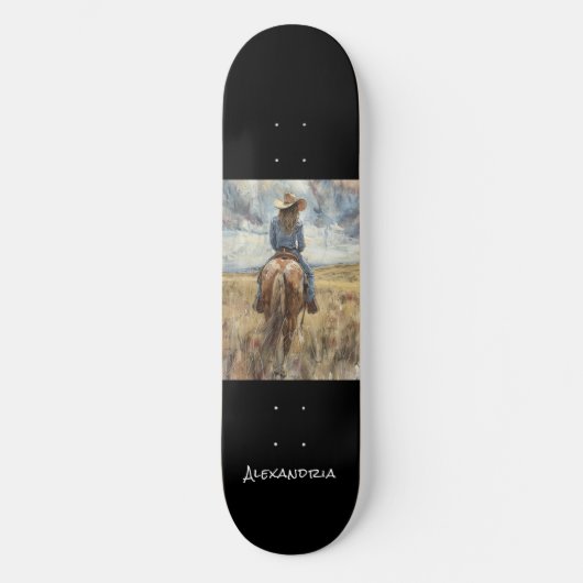 Gepersonaliseerde unieke Paardenliefhebber Design  Persoonlijk Skateboard (Voorkant)