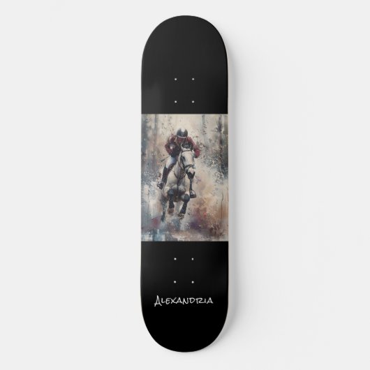 Gepersonaliseerde unieke Paardenliefhebber Design  Persoonlijk Skateboard (Voorkant)