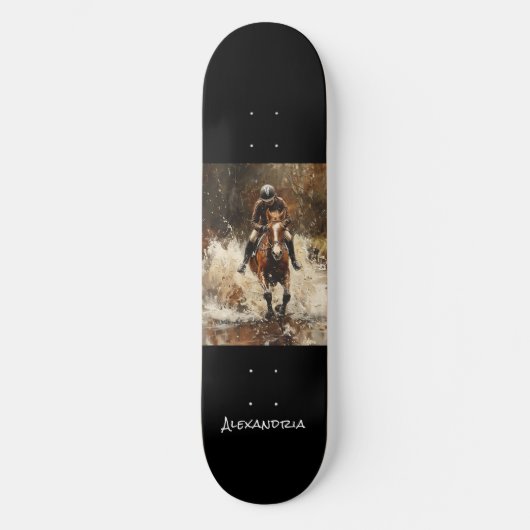 Gepersonaliseerde unieke Paardenliefhebber Design  Persoonlijk Skateboard (Voorkant)