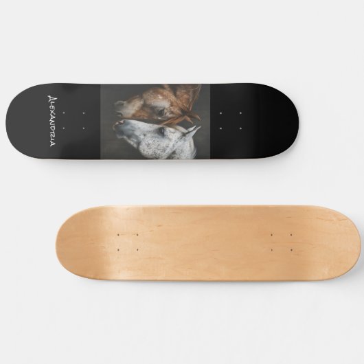 Gepersonaliseerde unieke Paardenliefhebber Design Persoonlijk Skateboard (Horizontaal)