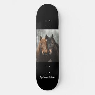 Gepersonaliseerde unieke paardenliefhebber paar sk persoonlijk skateboard
