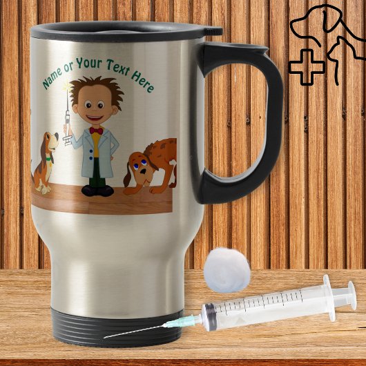 Gepersonaliseerde unieke veterinaire geschenken, M Reisbeker
