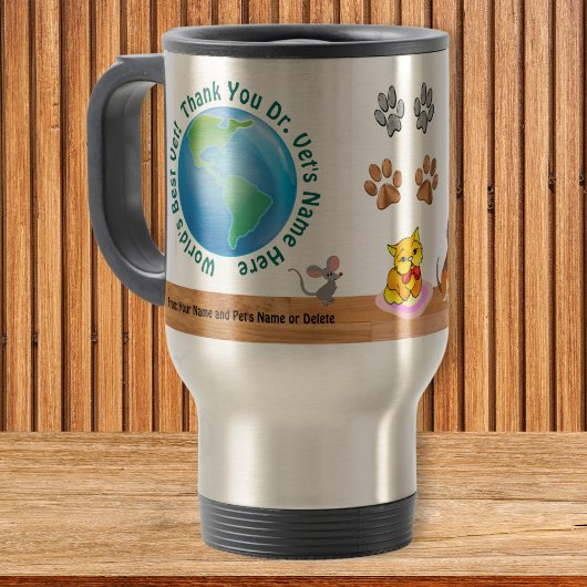 Gepersonaliseerde unieke veterinaire geschenken, M Reisbeker