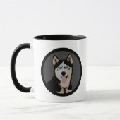 Gepersonaliseerde Unieke Zwarte Huisdier Hond Mama Mok (Links)