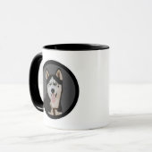 Gepersonaliseerde Unieke Zwarte Huisdier Hond Mama Mok (Voorkant links)