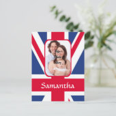 Gepersonaliseerde union jack briefkaart (Staand voorkant)