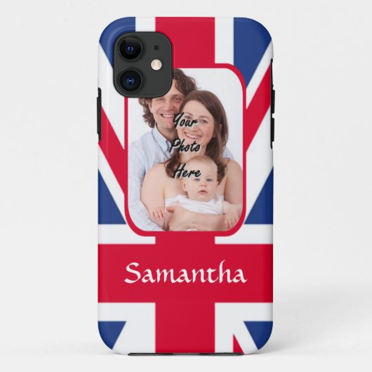 Gepersonaliseerde union jack Case-Mate iPhone case (Achterkant)