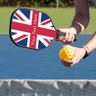 gepersonaliseerde Union Jack Pickleball Paddle