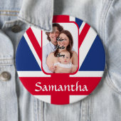 Gepersonaliseerde union jack ronde button 6,0 cm (In situ)