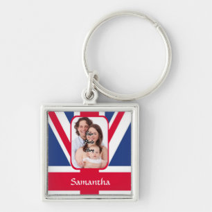 Gepersonaliseerde union jack sleutelhanger