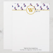 Gepersonaliseerde UNION JACK UK kaart Letterhead Briefhoofd (Voorkant / Achterkant)