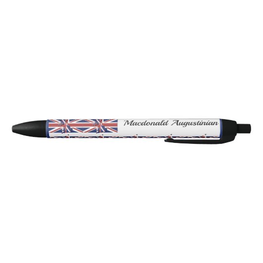 Gepersonaliseerde | UNION JACK | UK Vlag Zwarte In Zwarte Inkt Pen (Bodem)