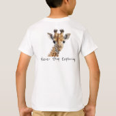 Gepersonaliseerde Unisex Giraffe T-shirt voor kind (Achterkant)