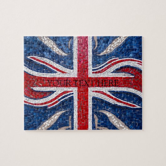 Gepersonaliseerde United Kingdom Flag Designer Legpuzzel (Horizontaal)