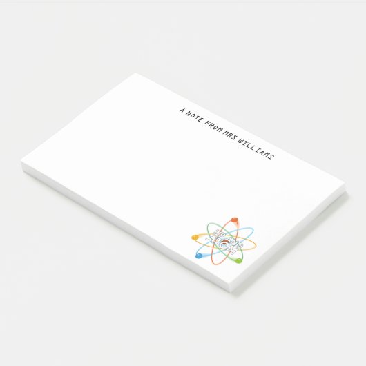 Gepersonaliseerde UP EN ATOM Fun Science Post-it® Notes (Schuin)