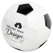 Gepersonaliseerde Upload Je Ontwerp Logo Voetbal (Drie kwart)