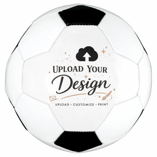 Gepersonaliseerde Upload Je Ontwerp Logo Voetbal (Voorkant)