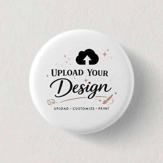 Gepersonaliseerde Upload Uw Ontwerp Logo Ronde Button 3,2 Cm (Voorkant)