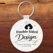 Gepersonaliseerde Upload Uw Ontwerp Logo Sleutelhanger (Achterkant)