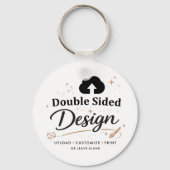 Gepersonaliseerde Upload Uw Ontwerp Logo Sleutelhanger (Achterkant)