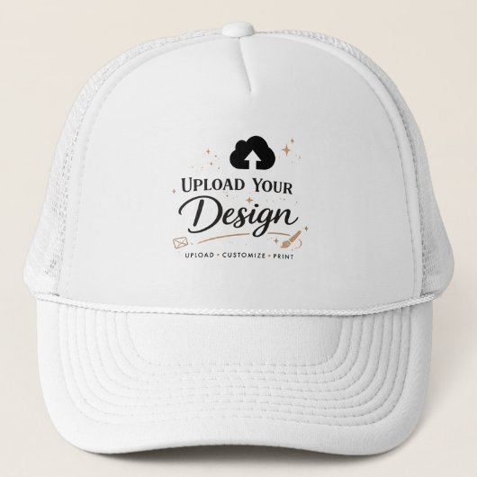 Gepersonaliseerde upload uw ontwerp trucker pet (Voorkant)