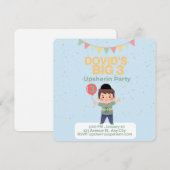 Gepersonaliseerde Upsherin Invitation-Earth-tonen Kaart (Voorkant / Achterkant)