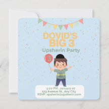 Gepersonaliseerde Upsherin Invitation-Earth-tonen